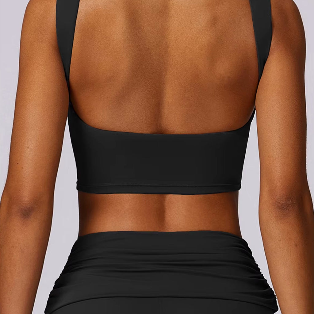 Sırt Dekolteli Crop Flare Takım