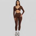 Uzun Kollu Burgu Bra Tayt Takım