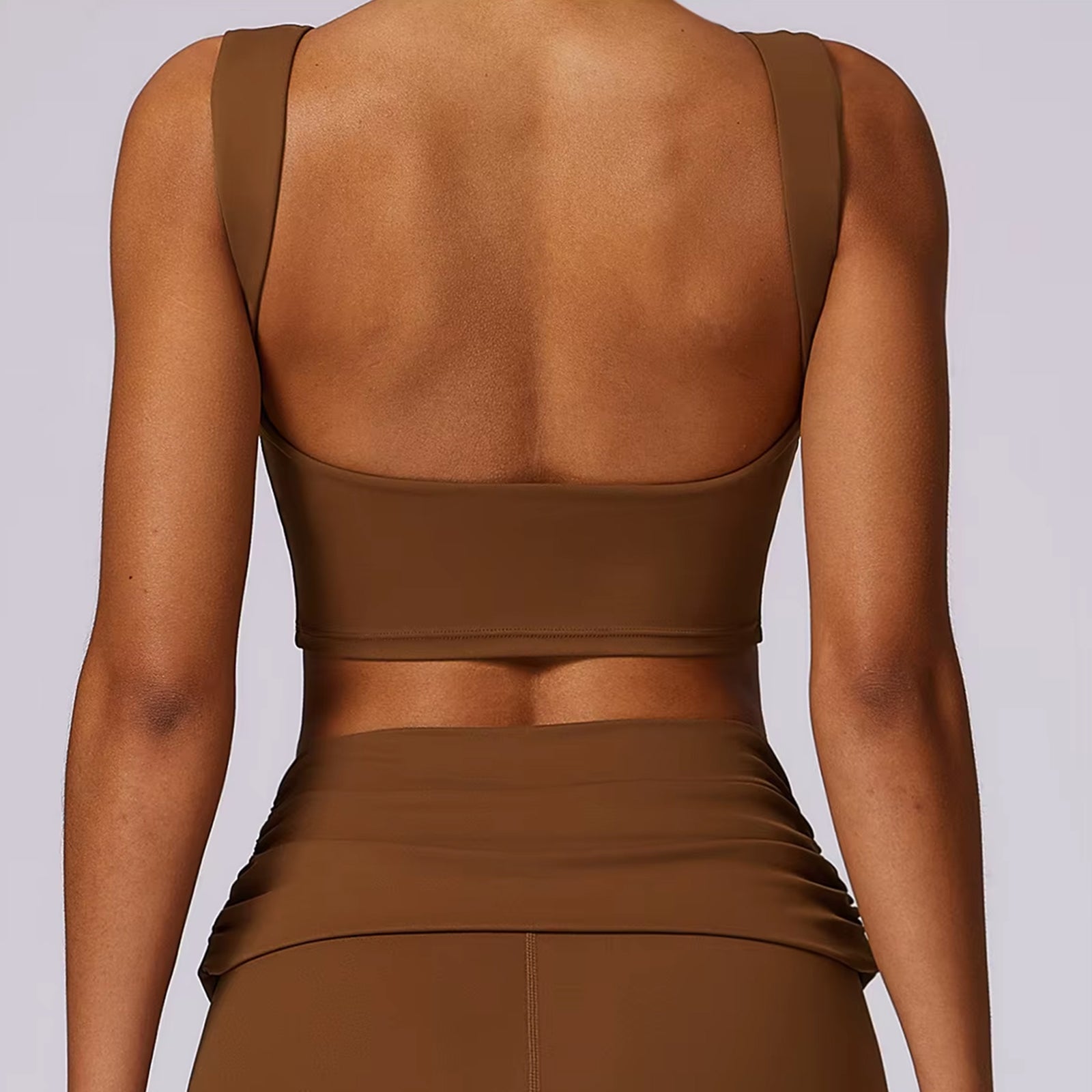 Sırt Dekolteli Crop Flare Takım