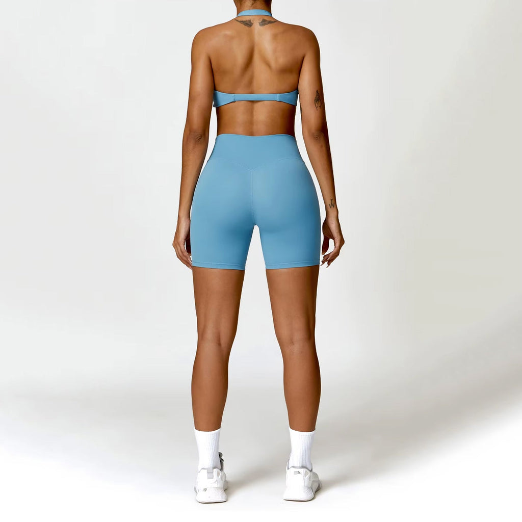 Burgu Bra Biker Şort Takım