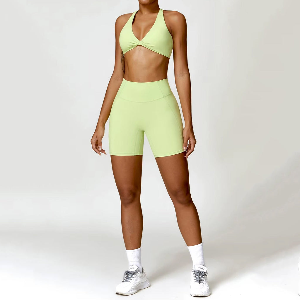 Burgu Bra Biker Şort Takım