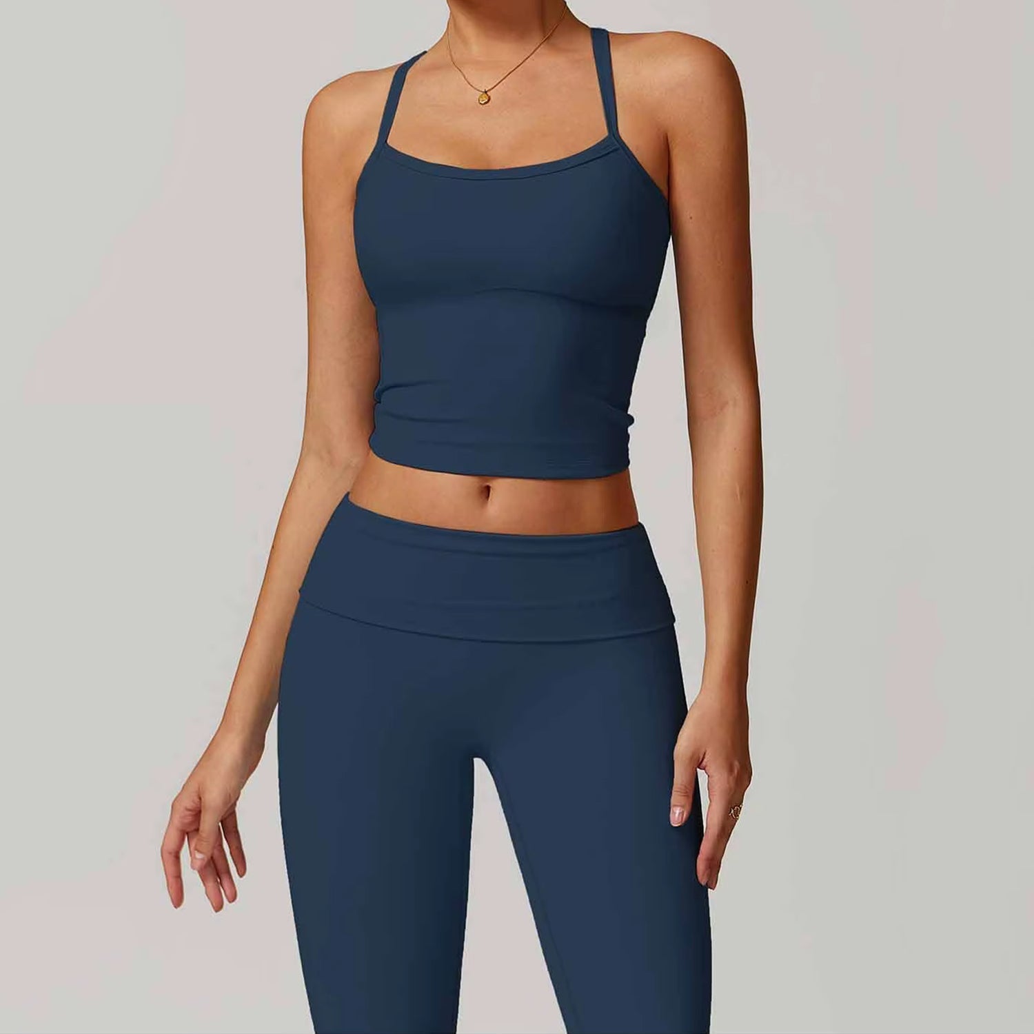 Sırt Detaylı Askılı Atlet Flare Takım