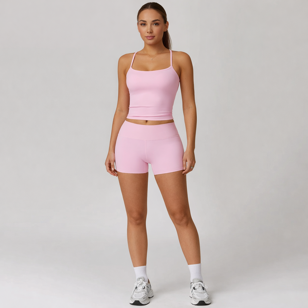 Sırt Detaylı Askılı Atlet Biker Takım