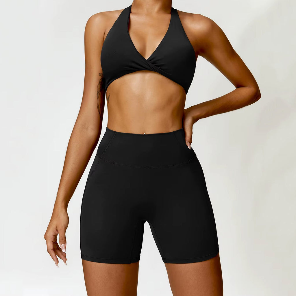 Burgu Bra Biker Şort Takım