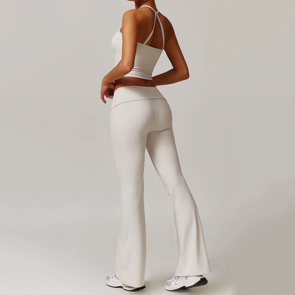 Sırt Detaylı Askılı Atlet Flare Takım