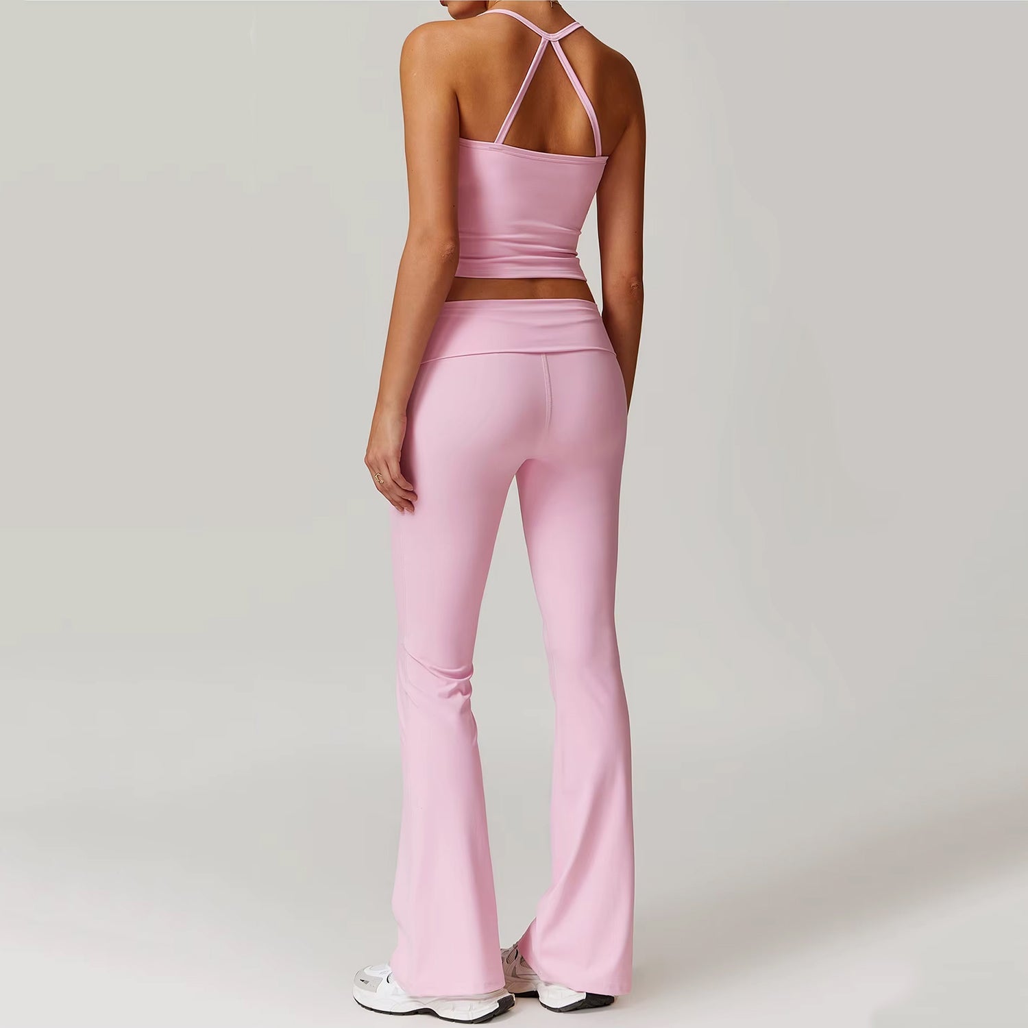 Sırt Detaylı Askılı Atlet Flare Takım