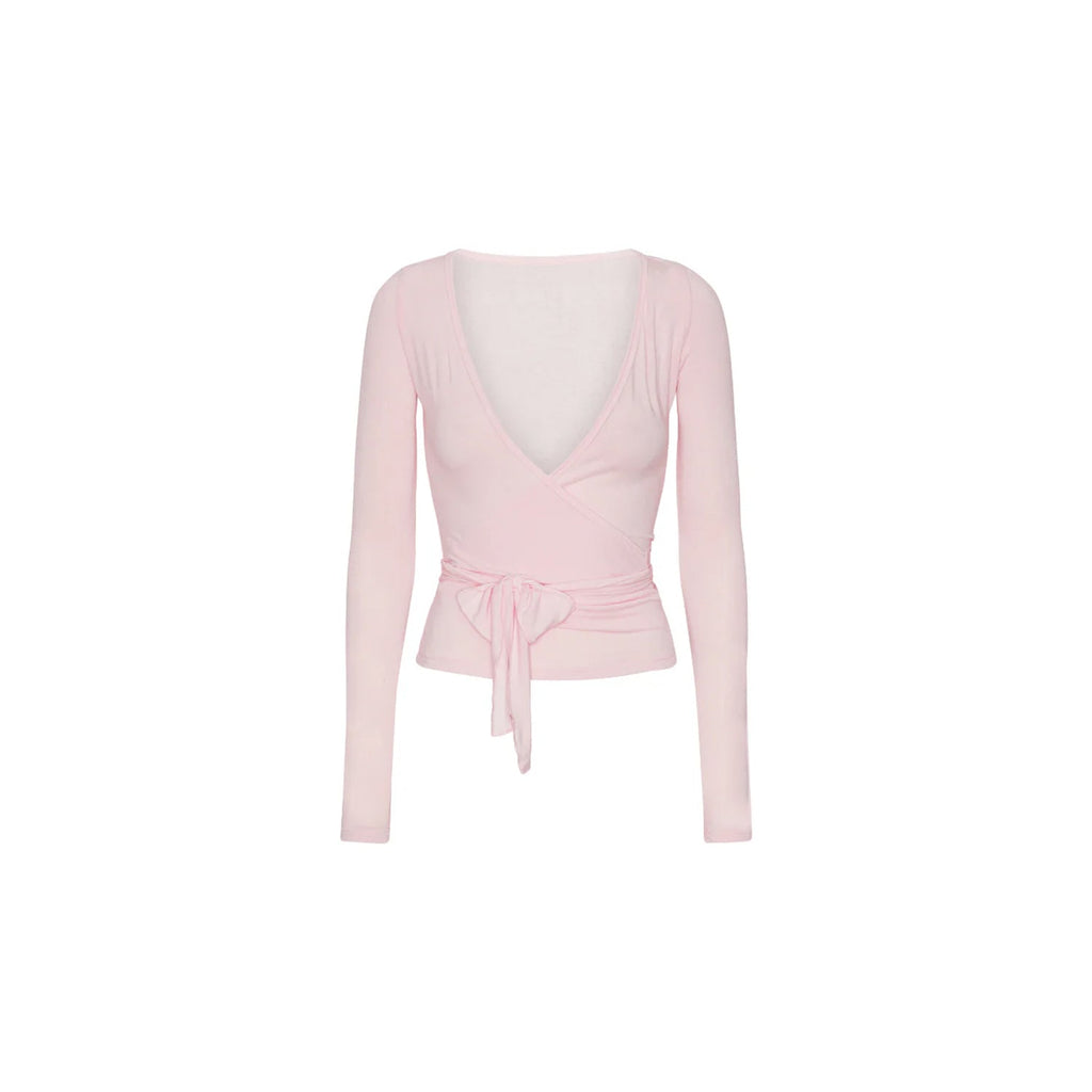 Belden Bağlamalı Kruvaze Balerin Bluz