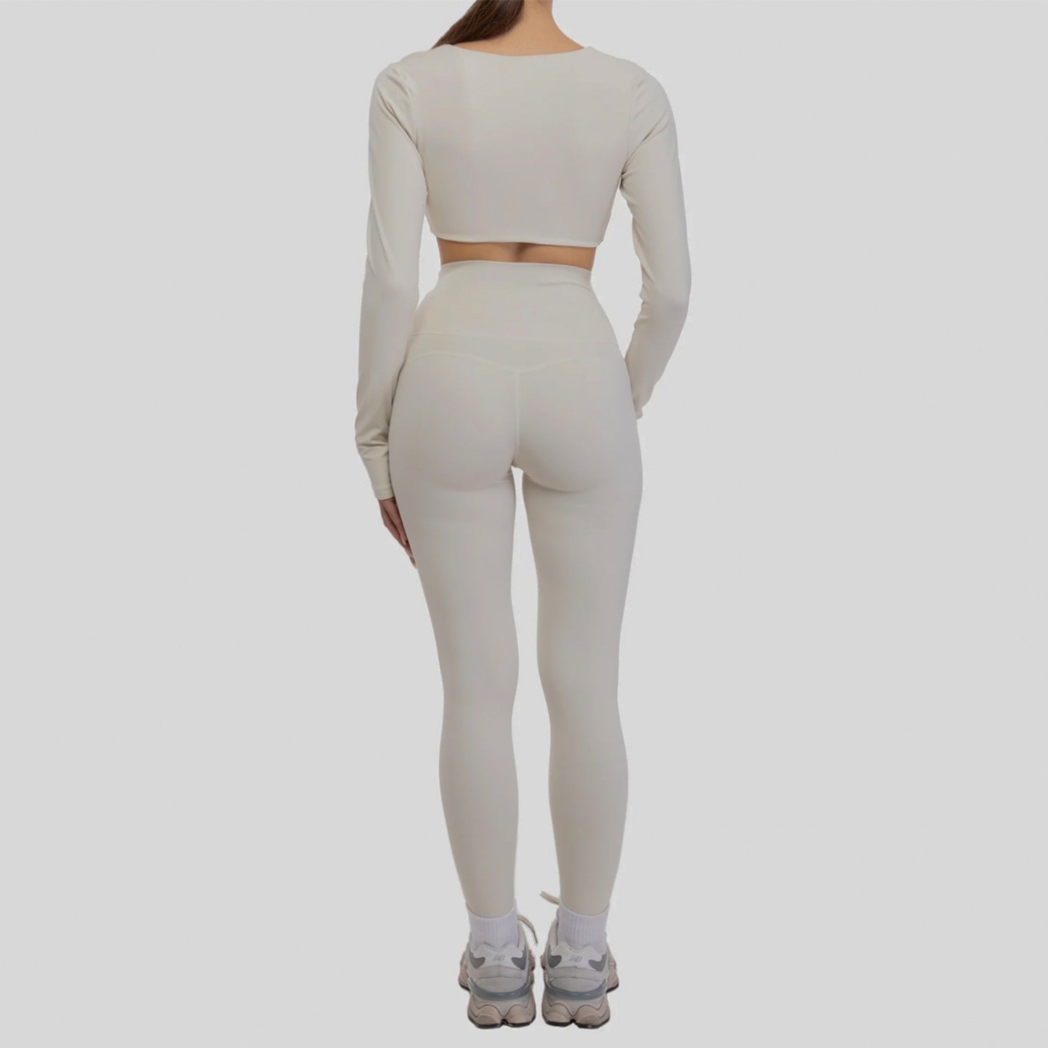 Uzun Kollu Burgu Bra Tayt Takım