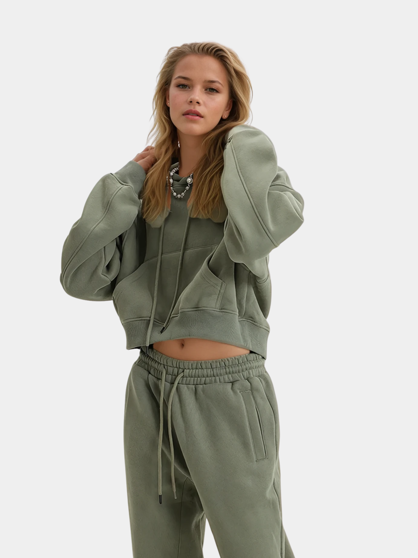 Olive Drift Hoodie & Sweatpants Set