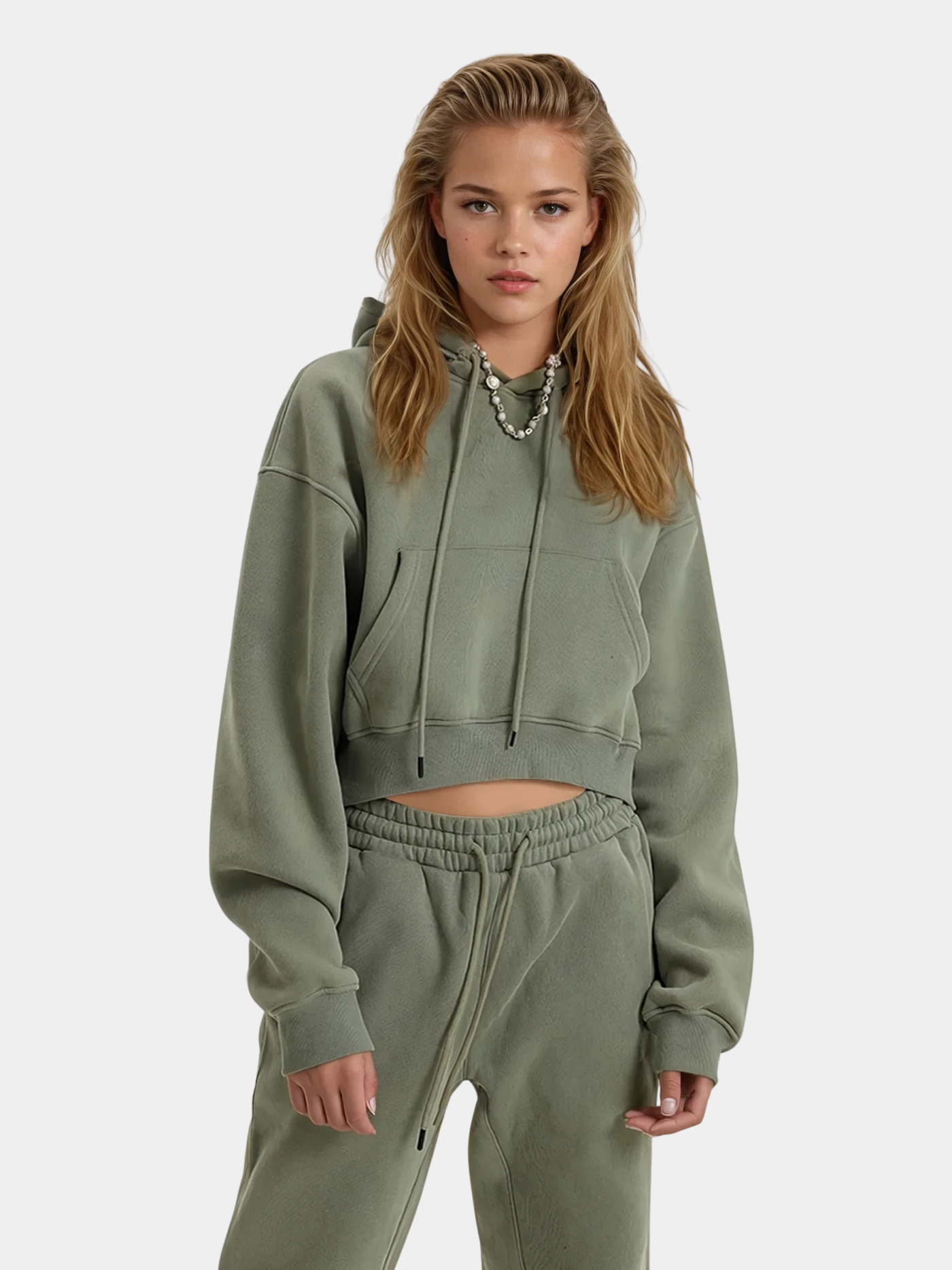 Olive Drift Hoodie & Sweatpants Set